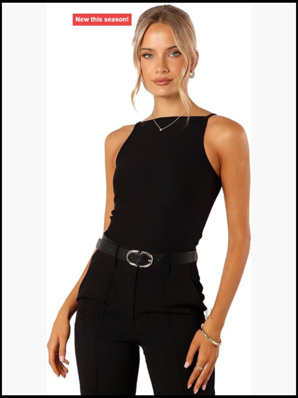 Petal Pup Womens Yash Top Sleeveless Square Neck Cropped Stretch Fabric Casual